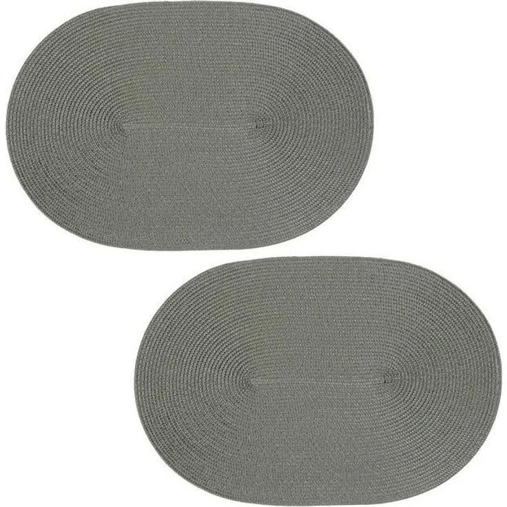 Haus und Deko Platzset Platzset 2er Set oval ca. 45x30 cm Platzdeckchen Tischset geflochtene, (2-St) – Bild 2
