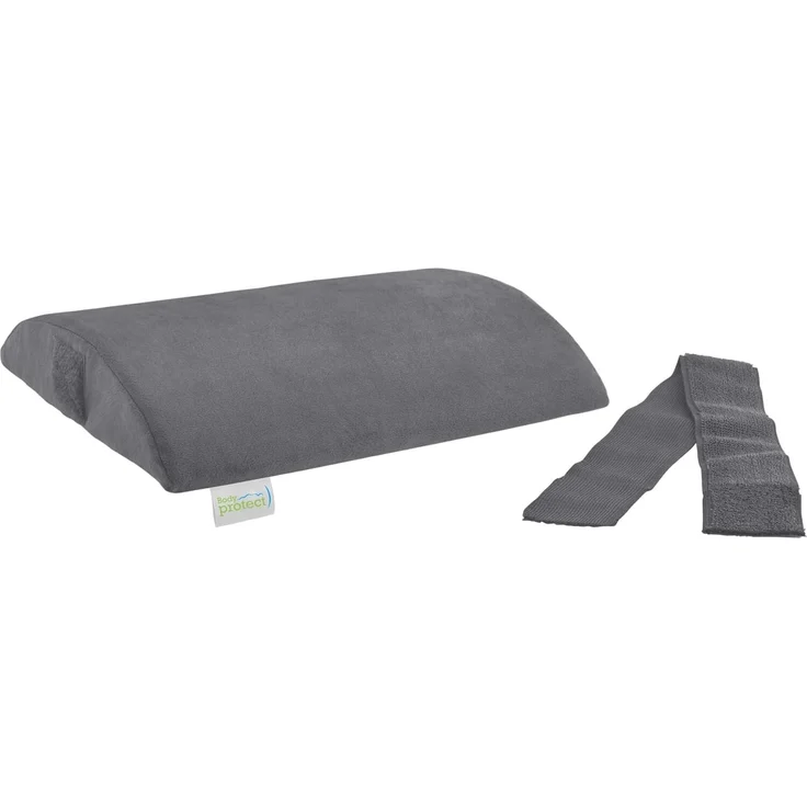 Bodyprotect Rückenkissen mit weichem Mikroplüsch Bezug, Halbrolle, orthopädisches Kissen, fixierbar mit Klettverschluss – Bild 1
