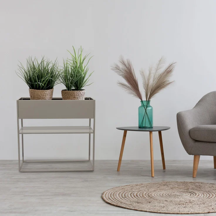 osoltus Pflanzkasten Raumteiler cube Warmgrey Grau Konsole 80 cm – Bild 9