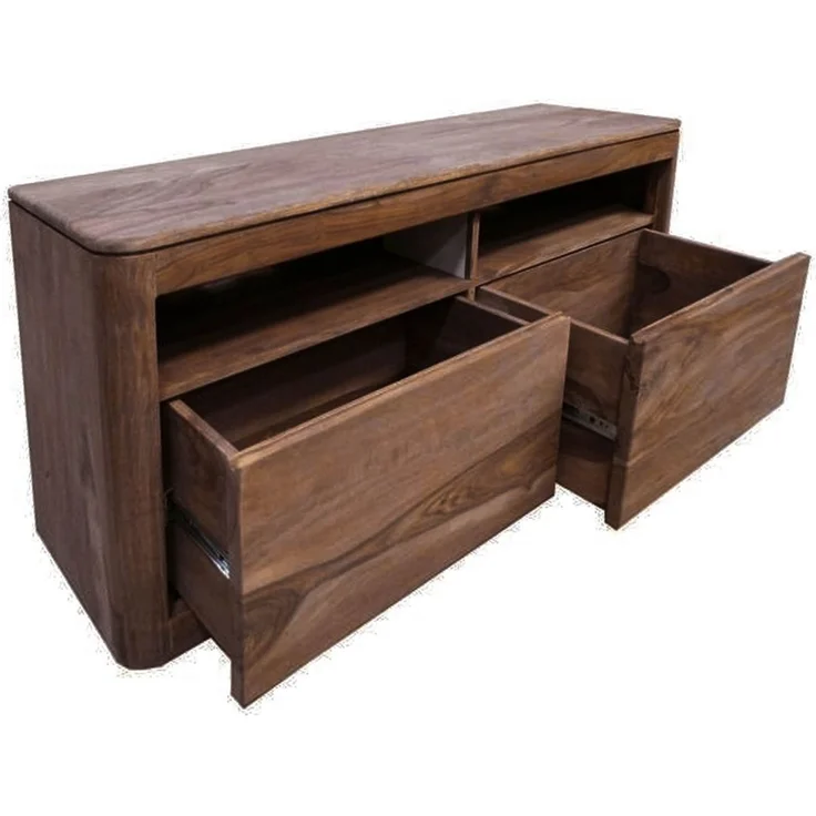 TV-Board Sheesham 130x40x58 smoked cherry gebeizt TORONTO #119 – Bild 5