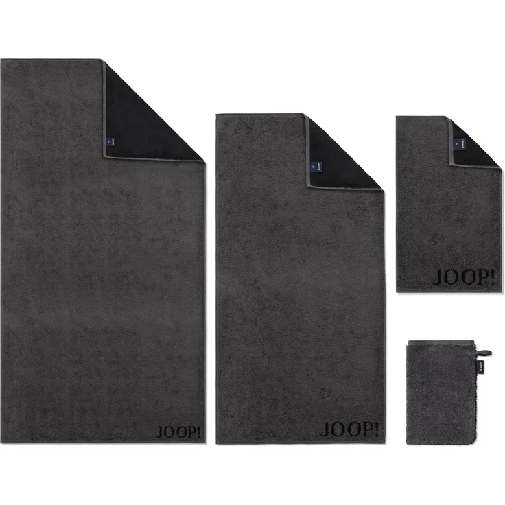 JOOP! Handtücher Classic Doubleface 1720 79 Anthrazit, Gästetuch 30x50 cm – Bild 1
