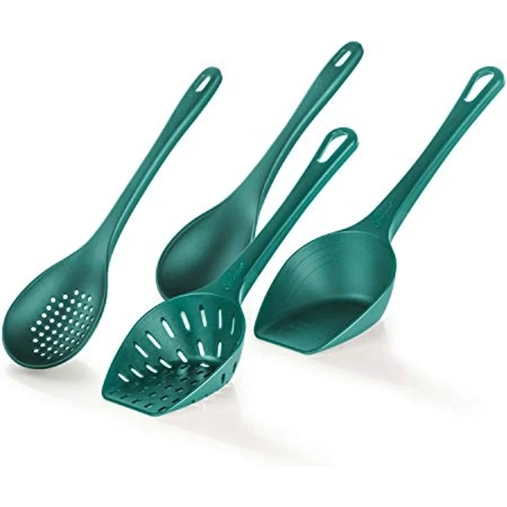 Genius - Schöpflöffel Set 4-teilig Schöpfkellen Suppenkelle rubinrot 20144 – Bild 1