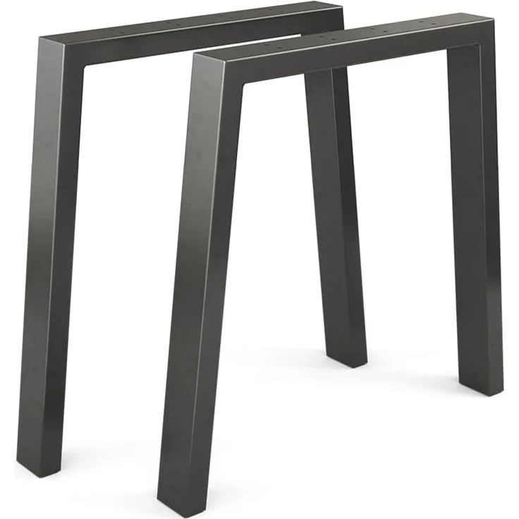 Tischbeine Schwarz 75 x 72 cm U-förmig Vicco – Bild 1
