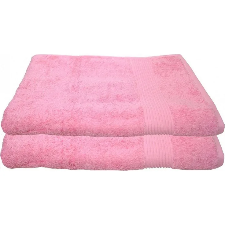 Julie Julsen Duschtücher 2-Duschtücher-Rosa-Duschtuch 70x140 cm, Baumwolle (2-St)