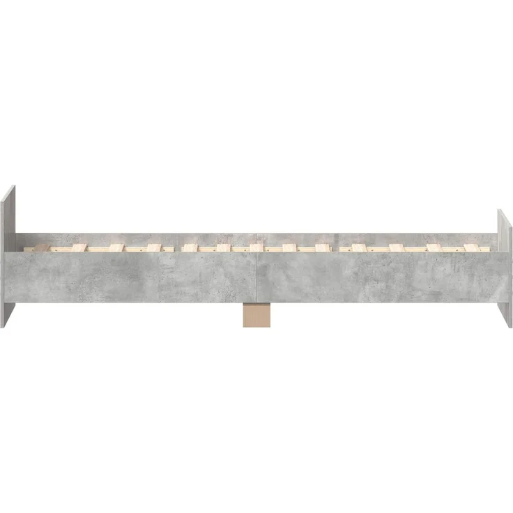 vidaXL Bettgestell mit Kopfteil Betongrau 80 x 200 cm Holzwerkstoff 8009032 – Bild 5