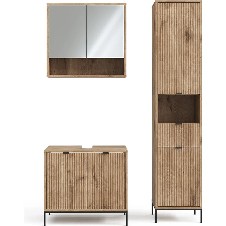 Badmöbel-Set Eliza Viking Oak 3-teilig Vicco – Bild 1