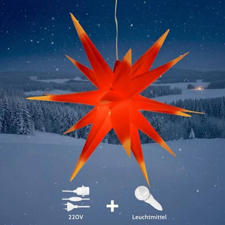 Guru-Shop LED-Stern für außen 3D Außenstern Kaspar, Weihnachtsstern,., Leuchtmittel inklusive – Bild 9