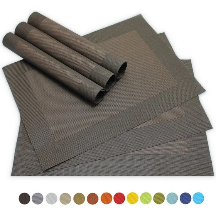 matches21 HOME & HOBBY Platzset Tischsets BORDA 6er Set Braun als Tischuntersetzer, (6-St), Abwaschbare Platzsets als Tischunterlagen für Ess-Tisch Tisch-Deko – Bild 4