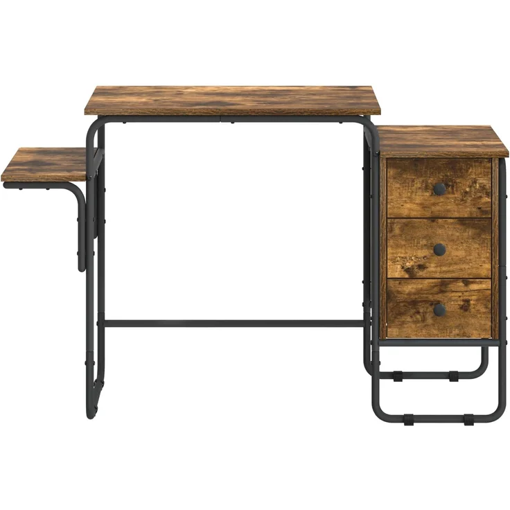 vidaXL Schreibtisch mit Stauraum Räuchereiche 120 x 50 x 75 cm 8007998 – Bild 4