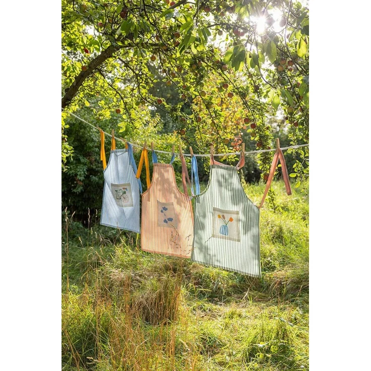 Tranquillo Kochschürze für Kinder VELOBLOOM 60x50cm Bio-Baumwolle Fronttasche mit Wolkenmotiv – Bild 1