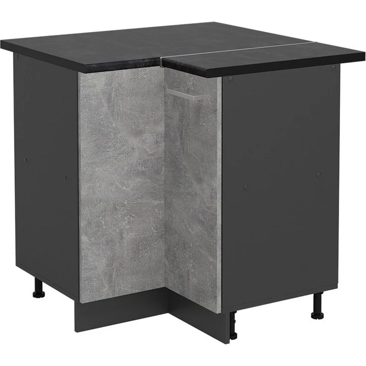 Eckunterschrank R-Line Beton 75.6 cm , AP Anthrazit Vicco – Bild 1