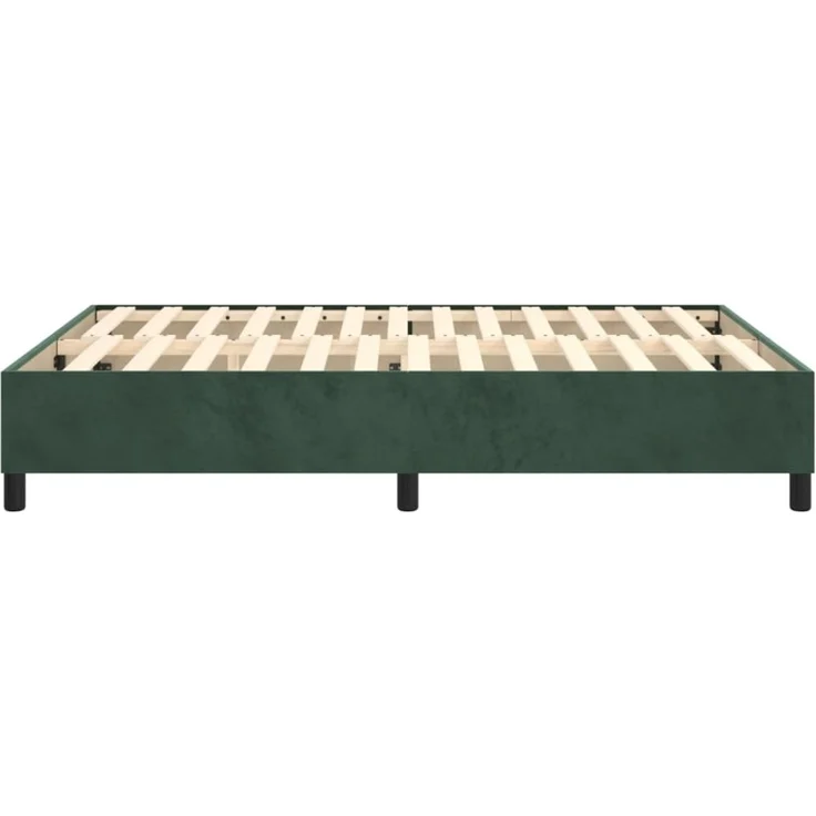 vidaXL Boxspringbett, Samt dunkelgrün, 140x190 cm – Bild 7