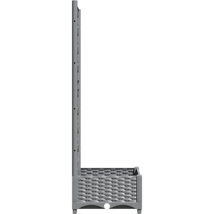 vidaXL Pflanzkübel mit Rankgitter Hellgrau 40x40x121,5 cm PP 153269 – Bild 5