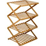 Bo-Camp Stoffschrank Camping Regal Fitzroy Faltschrank Faltregal Möbel Bambus Holz Faltbar