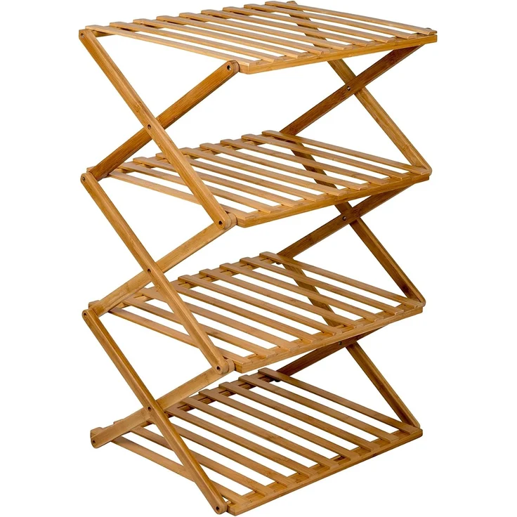 Bo-Camp Stoffschrank Camping Regal Fitzroy Faltschrank Faltregal Möbel Bambus Holz Faltbar – Bild 1