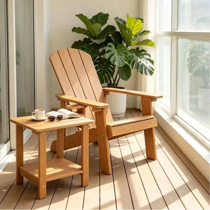 WILLIAMSPACE Gartenstuhl Wetterfester HIPS-Stuhl mit Getränkehalter für Garten & Terrasse