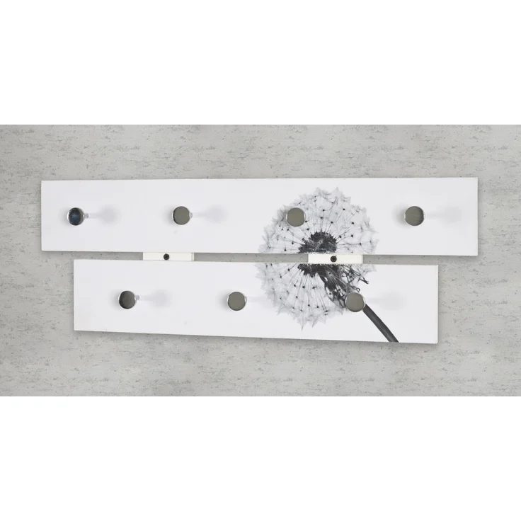 Garderobenleiste >13133< in chrom, Motiv Pusteblume - 60x21x5 (BxHxT) – Bild 2