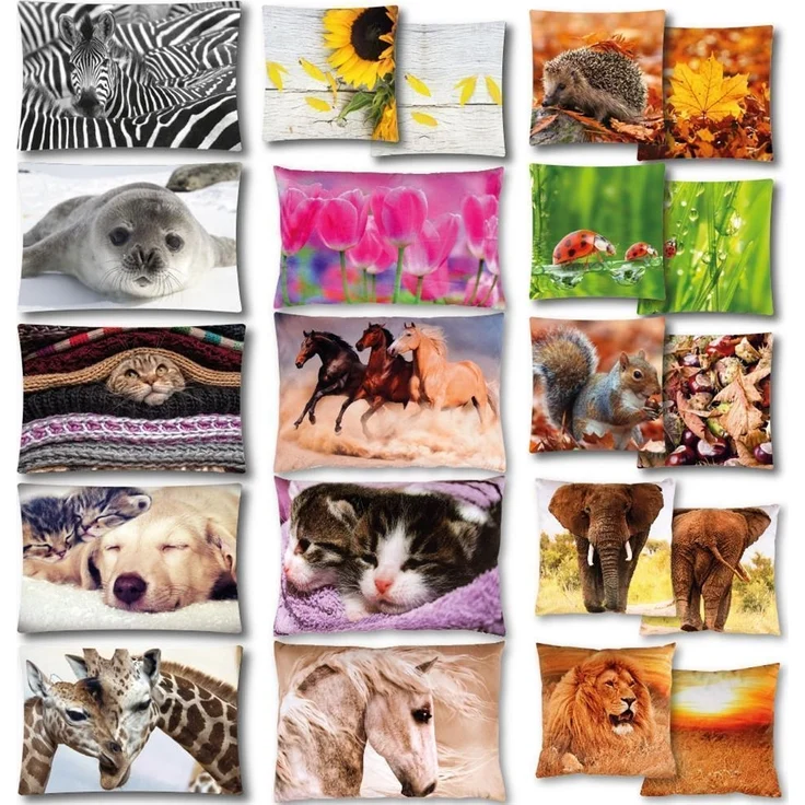 Bestlivings Dekokissen mit Fotodruck ca. 40x40cm, Beidseitig bedruckt, in vielen Motiven verfügbar ( Design: LÖWE / SONNENUNTERGANG ) – Bild 4