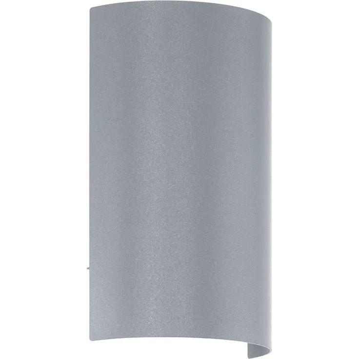 LED Wandleuchte aus verzinktem Stahl in silber