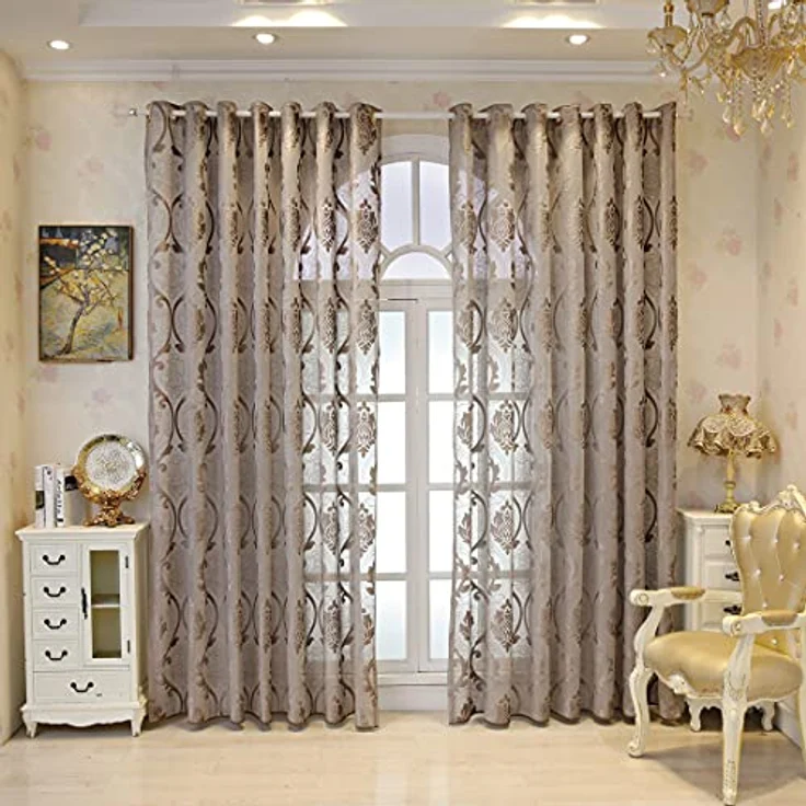 M&W DAS DESIGN Vorhang 200Bx245H Wohnzimmer Schlafzimmer​​ Mit ösen (1er), 2 für Paar – Bild 2