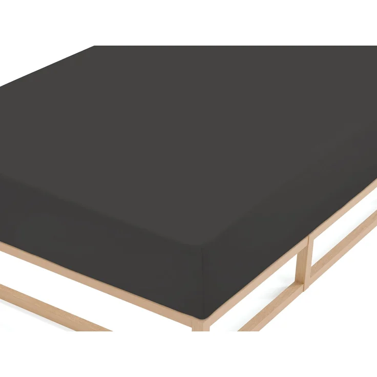 biberna Feinbiber-Spannbetttuch 0002744, titanium, 1x 180x200 cm - 200x200 cm – Bild 1