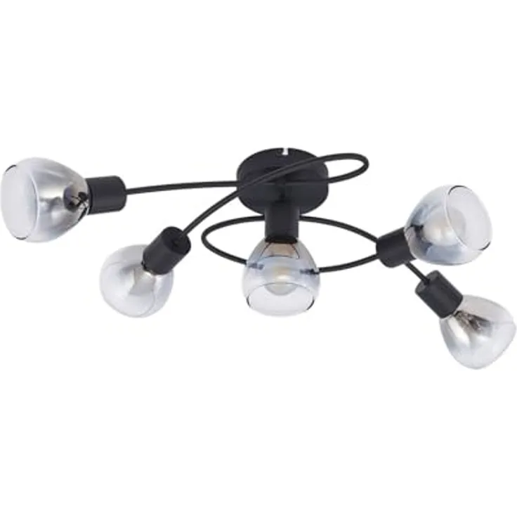 Lindby Deckenleuchten Pendura, Glas Alu IP20, 5 x 10 W LED