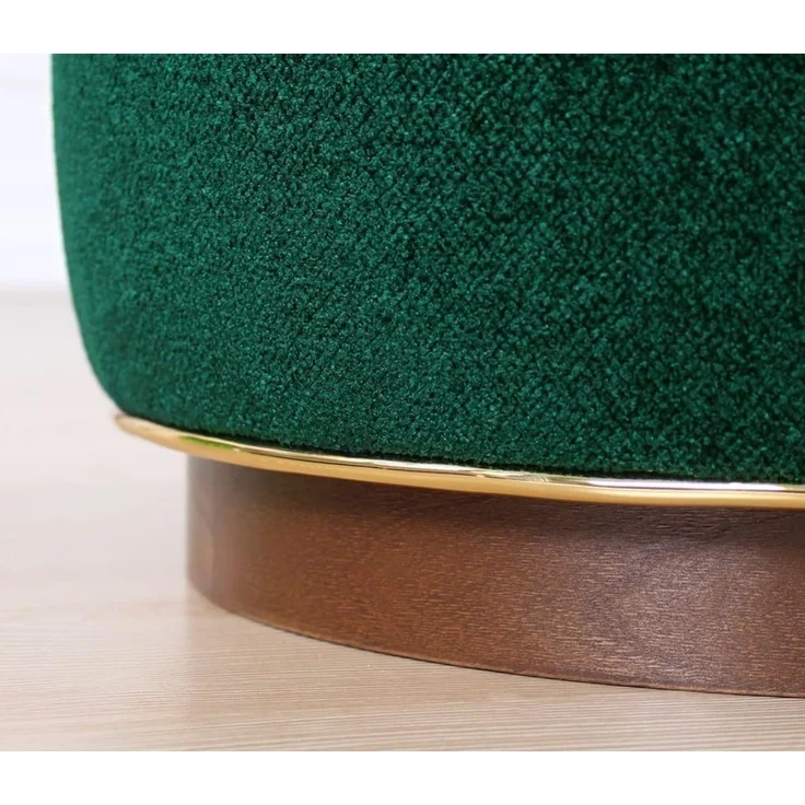 Hanah Home 'Zeone - Dark Green' Pouffe, Dunkelgrün, 42 x 43 x 42 cm – Bild 4