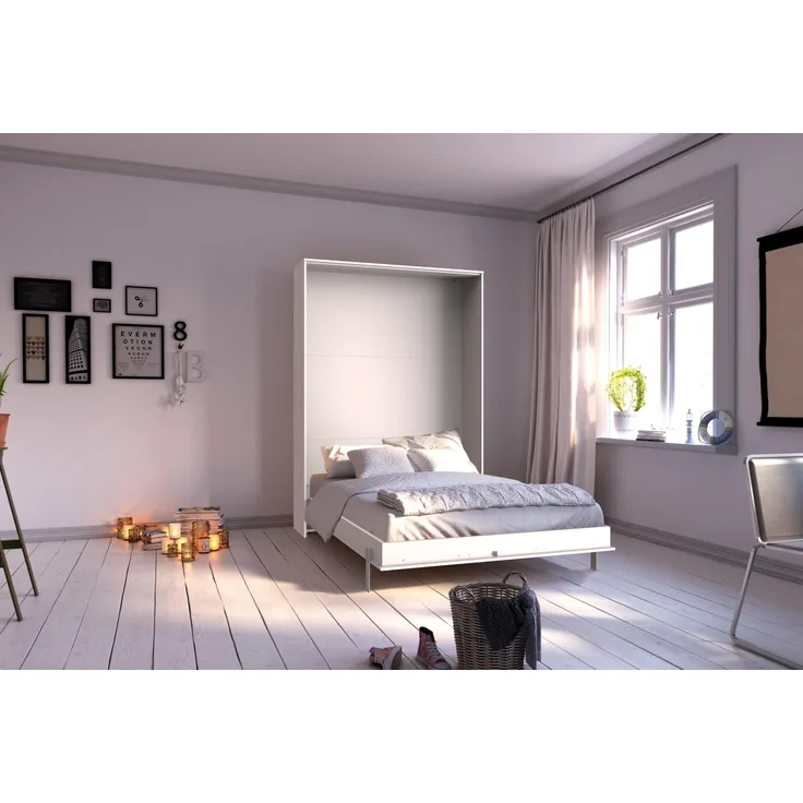 Klappbett >JUIST< (BxHxT: 132x213x43 cm) in WEISS - 132x213x43cm (BxHxT)