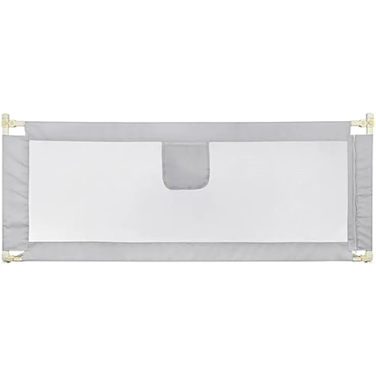 HUOLE Rausfallschutz Bett, Bettgitter für Kinder, Babybettgitter für Kleinkinder, Kinderbettgitter mit luftiges Netz, Bed Rail stabile Bauweise, einfache Montage-1,8 m – dunkelgrau