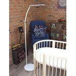 ComfortBaby ® Babybett-Himmelstange/Himmelhalter mit Standfuß - Höhe: ca. 1,7 m (weiß)