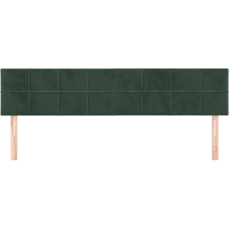 vidaXL Kopfteile 2 Stk. Dunkelgrün 90 x 5 x 78/88 cm Samt 346085 – Bild 3