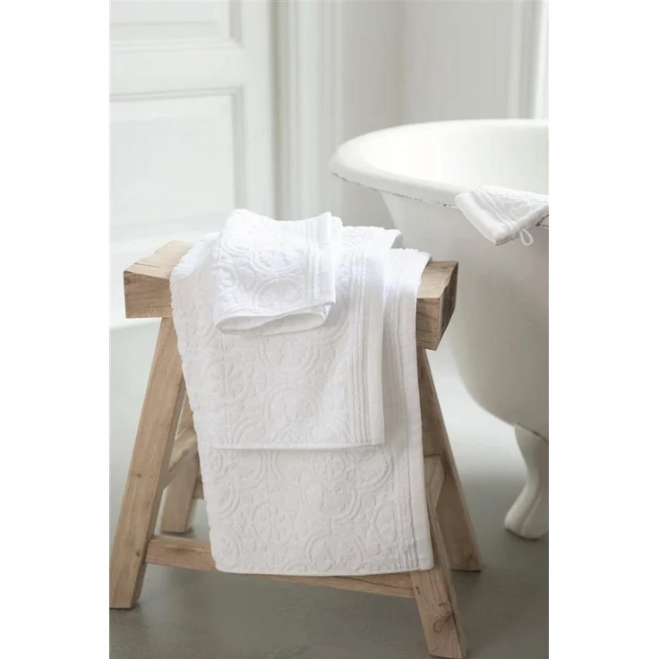 PiP Studio Gästehandtuch Tile de Pip Gästehandtuch white 30x50 cm (1 Stück), 100% Baumwolle (236310) – Bild 3