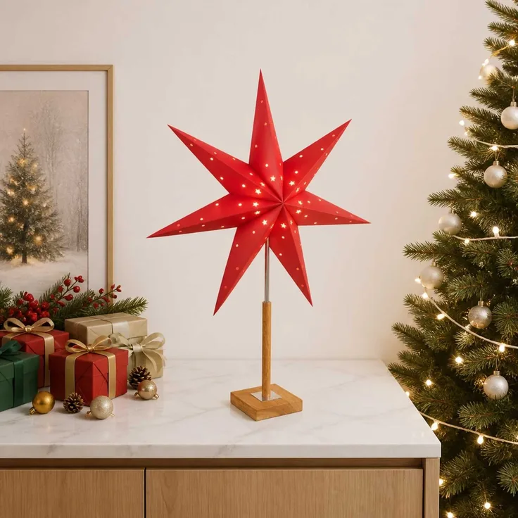 vidaXL Weihnachtsbeleuchtung RAAHE Warmes Weiß 35 x 15 x 55 cm 42056675
