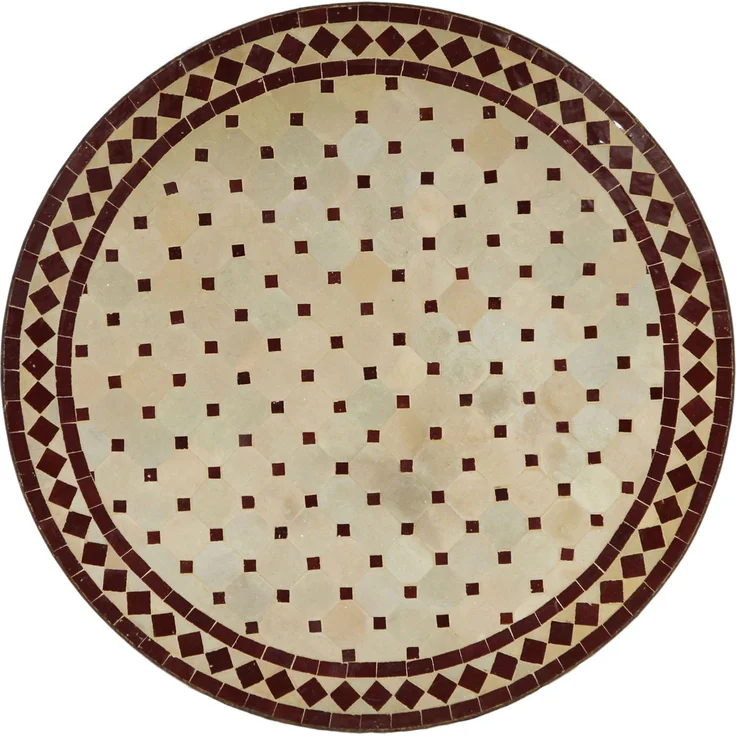 Mosaiktisch D100 Bordeaux/Raute – Bild 7
