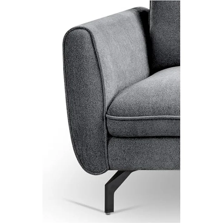 Ecksofa (B/H/T: 259x87x165 cm) in Grau – Bild 5