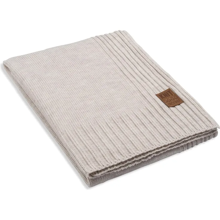 Knit Factory Uni Decke 160x130 cm Glatt Beige
