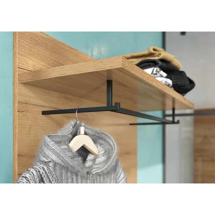 Garderobenpaneel >M-392< (BxHxT: 75x110x30 cm) in braun - 75x110x30cm (BxHxT) – Bild 5
