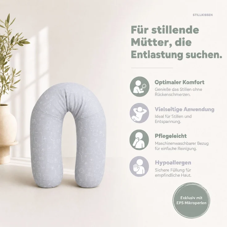 Fillikid Stillkissen Stillkissen EPS Mikroperlen 190 cm Exklusiv – Bild 2