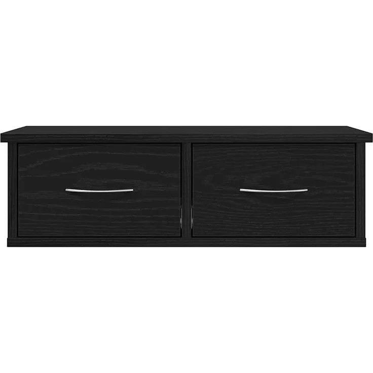vidaXL Wandschrank Wandmontiert Schwarz Eichen-Optik 60 x 26 x 18,5 cm 862435 – Bild 6