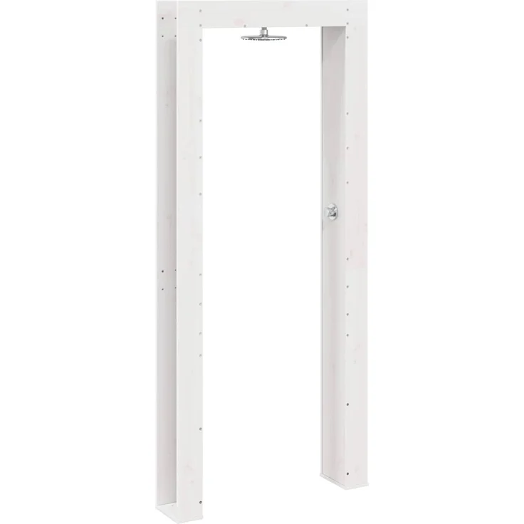vidaXL Gartendusche 226 cm Massivholz Kiefer und Edelstahl Weiß 886337 – Bild 2