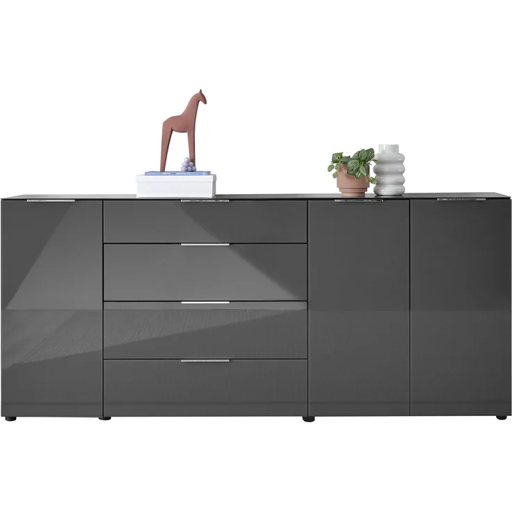 Kommode >Sean< in Anthrazit, - 226x99x40 cm ( BxHxT) – Bild 2