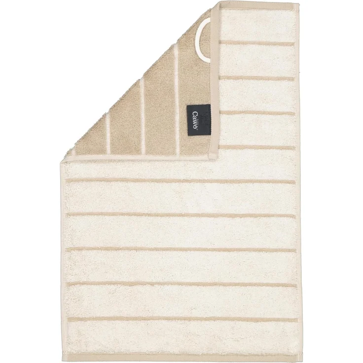 CAWÖ Gästetuch - C Balance, 30x50 cm, Walkfrottier, Baumwolle, Streifen Natur – Bild 2
