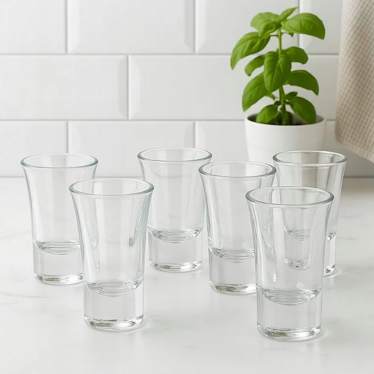 Koopman Schnapsglas Schnapsgläser Shotgläser 40 Ml 1/2/4 er Set, 12-tlg, Glas, 12tlg, 7x4,5cm, 40ml, Transparent, Partygläser