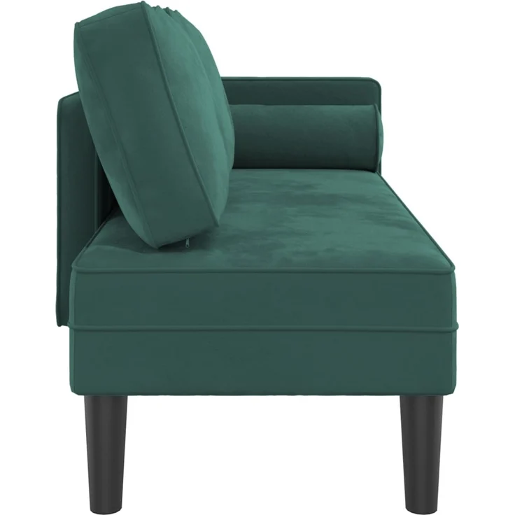 vidaXL Chaiselongue mit Kissen Dunkelgrün Samt – Bild 3
