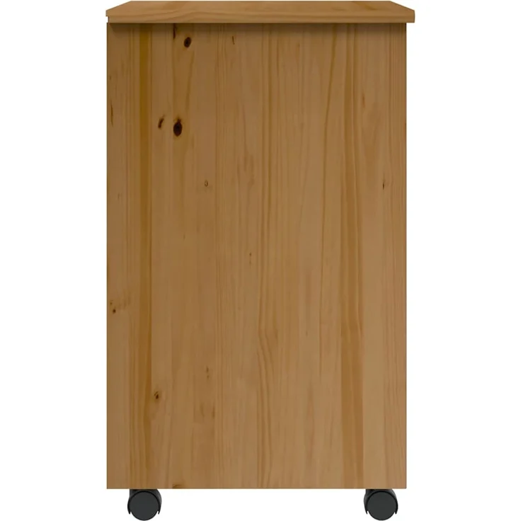 vidaXL Rollschrank mit Schubladen MOSS Honigbraun Massivholz Kiefer 4015785 – Bild 4
