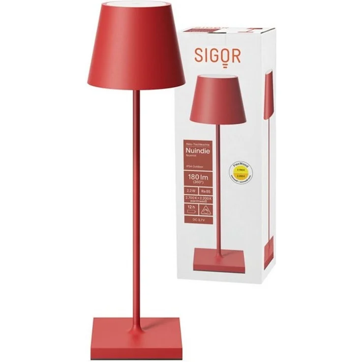 SIGOR LED Tischleuchte Akku-Tischleuchte, Dimmbar, LED fest integriert, Warmweiß – Bild 4