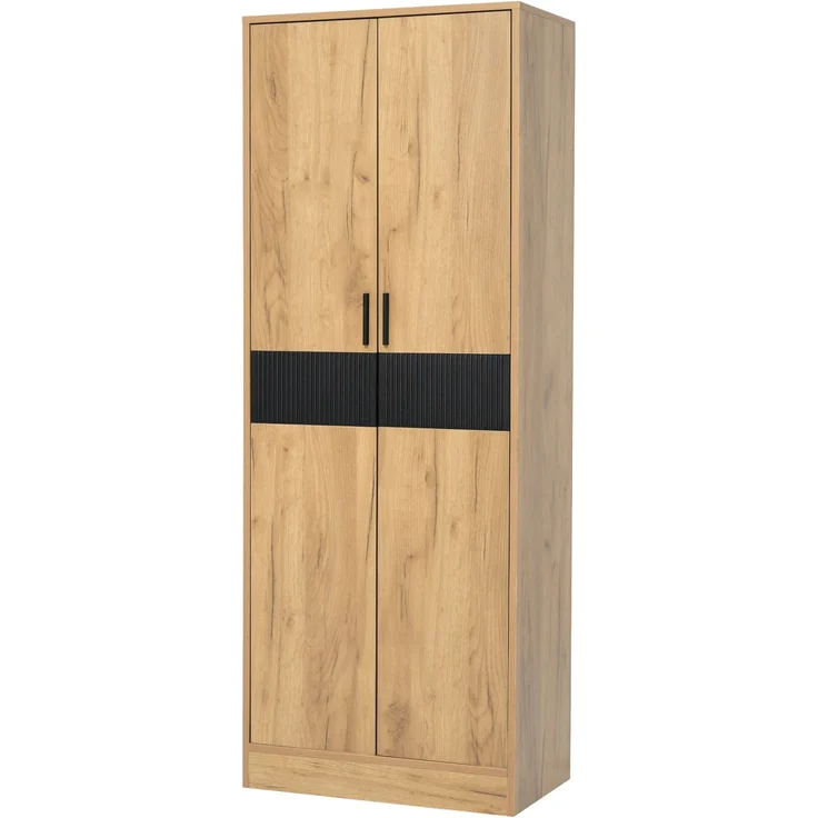 Hochschrank 60 x 35 x 160 cm in Eichenoptik mit verstellbaren Einlegeböden und Soft-Close-Türen – Bild 6