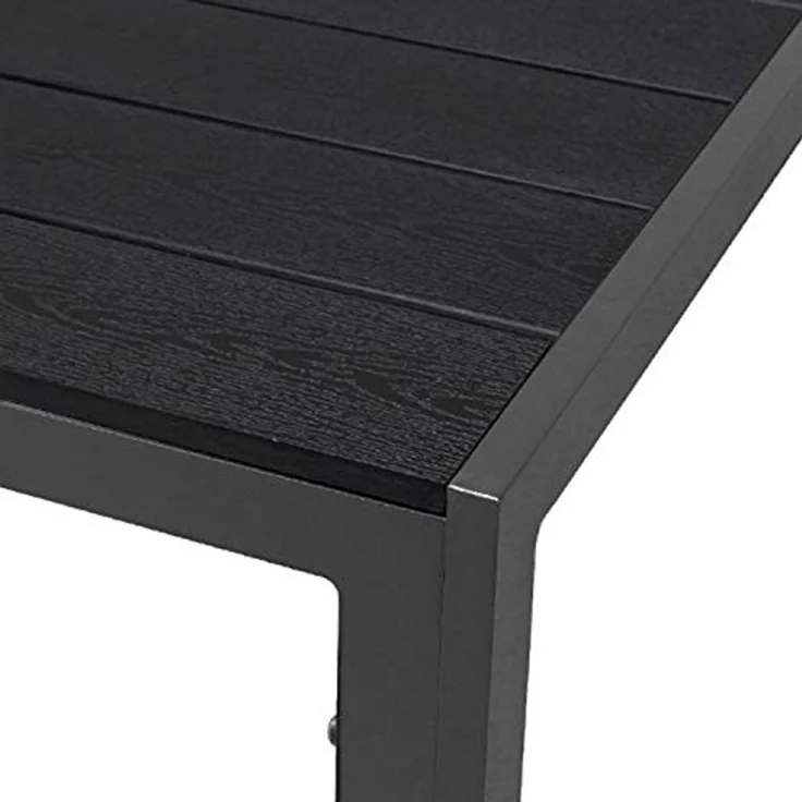 Non-Wood Aluminium Gartentisch Esstisch anthrazit / schwarz 150x80cm – Bild 2