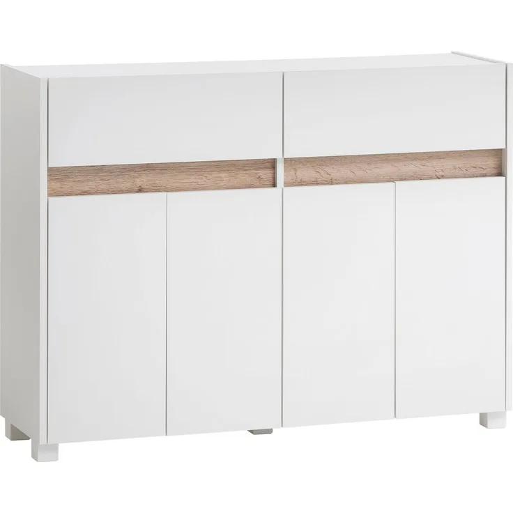 SCHILDMEYER Kommode Sideboard Beistellschrank Schrank Cosmo 1120 weiß perl