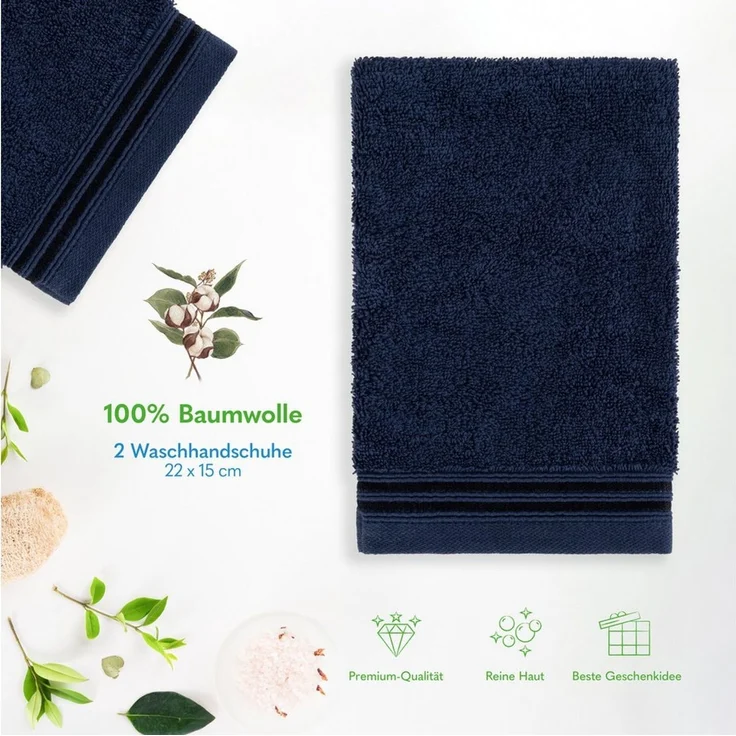 HAMMETEX Waschlappen 2er-Set Waschlappen 15x22 cm, 100% Baumwolle, weich und saugfähig, (Set, 2-St) – Bild 3